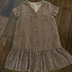 Short sleeve ruffle dress